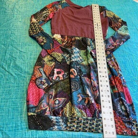 Desigual Colorful Print Retro Boho Dress Medium - Picture 14 of 14